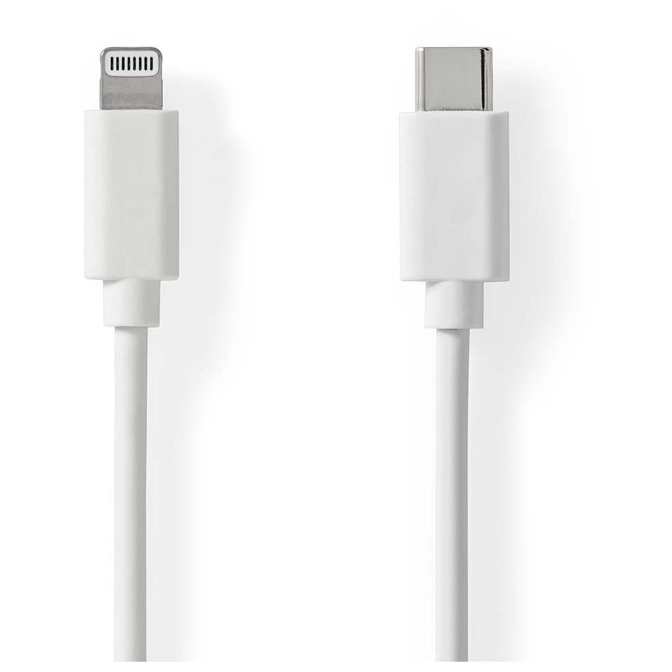 Cable Lightning Nedis 1m Blanco
