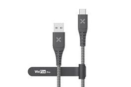 Cable Wefix Pro reforzado USB-C a USB-C de 240W y 2m, gris