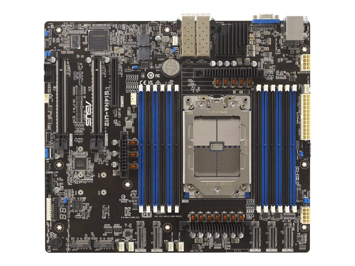 Asus S14NA-U12 Motherboard - SSI CEB Socket, 2.5 Gigabit LAN x 2, USB 3.2 Gen 1, Integrated Graphics