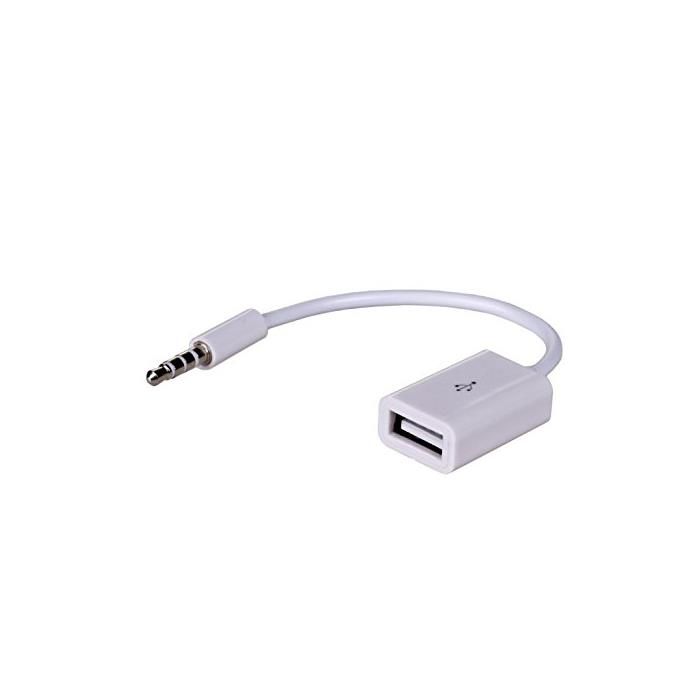 Akyga USB 2.0 to Mini Jack Adapter, 15cm White