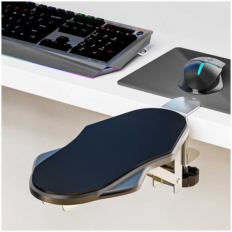 INF Computer Armrest, Adjustable Desk Coude Support - Black