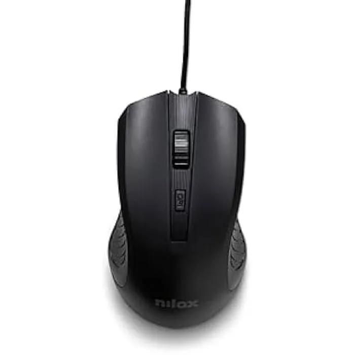 Ratón USB Nilox - Negro - Duradero y sólido