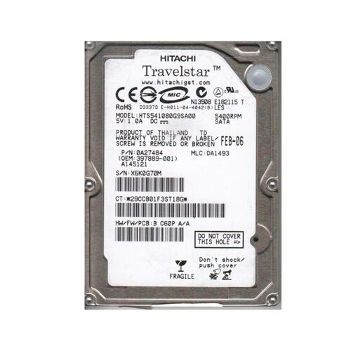 Hitachi 80GB 2.5" SATA Hard Drive