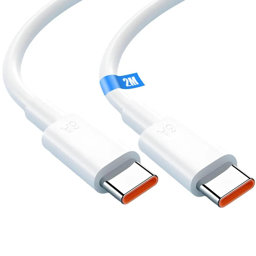 E.F.Connection 65W USB-C to USB-C Quick Charger Cable, 2 Meter - White