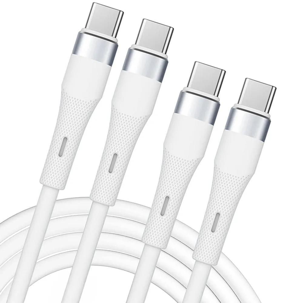 Câble E.F.Connection 60W USB-C vers USB-C (1m) - Blanc