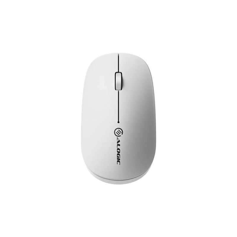 A-Logic Echelon Wireless Rechargeable Mouse with USB-A 2.4GHz Receiver - White