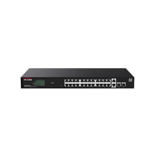 Conmutador Ethernet Ip-Com G2228P-24-410W de 26 puertos, Gigabit con PoE y funciones gestionadas