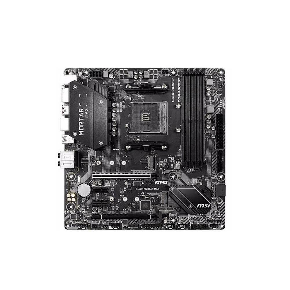 MSI B450M MORTAR MAX Motherboard, AMD B450, DDR4 128GB, Micro ATX