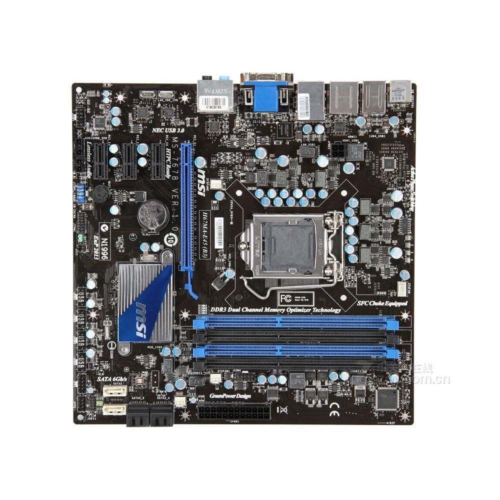 MSI H67MA-E45(B3) Motherboard - Intel H67, LGA 1155, DDR3, 32GB, Micro ATX