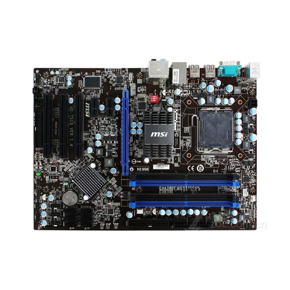 MSI P43T-C51 Motherboard - Intel P43, LGA 775, DDR2 16GB, ATX