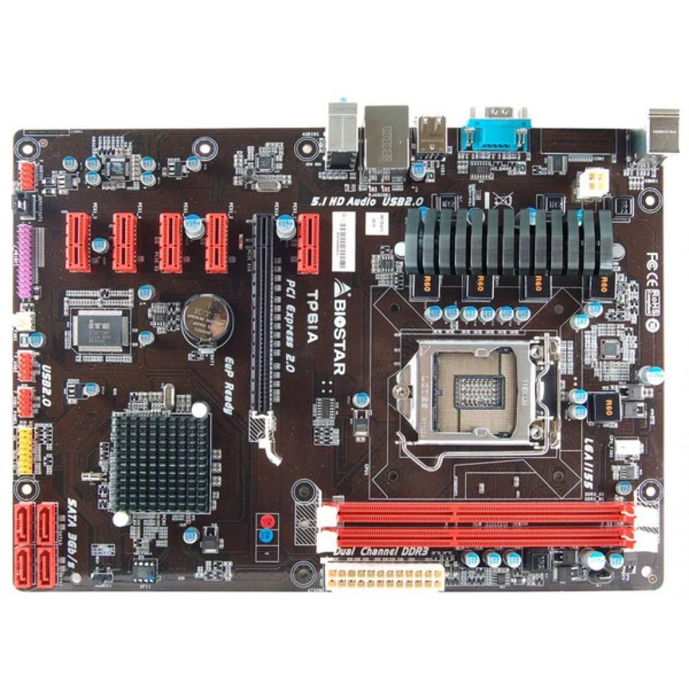 Biostar TP61A Motherboard, Intel H61, LGA 1155, DDR3 16GB, ATX