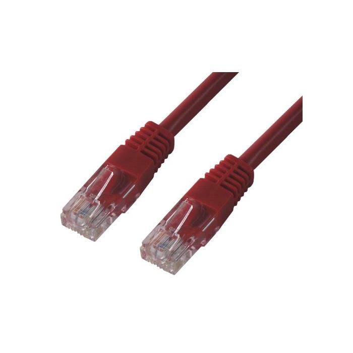 MCL Samar Network Cable RJ-45 Unshielded CAT 5e 50 cm Red
