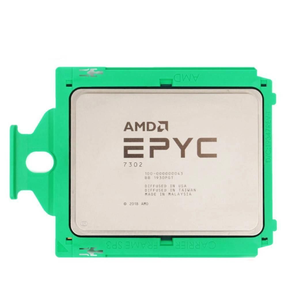 AMD EPYC 7302 Processor, 3GHz, 16 Cores, 32 Threads, 7nm, SP3, 155W