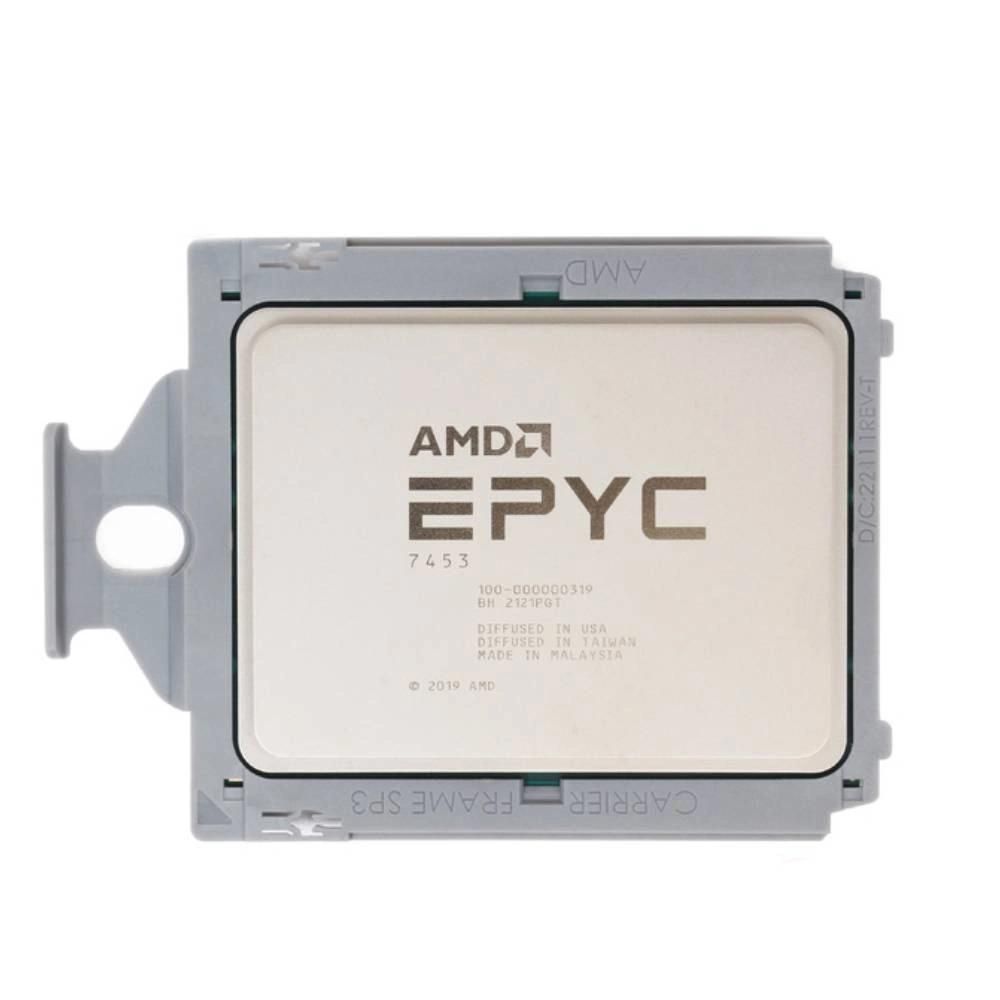 AMD EPYC 7453 Processor, 2.75GHz, 28 Cores, 48 Threads, 7nm, SP3, 225W
