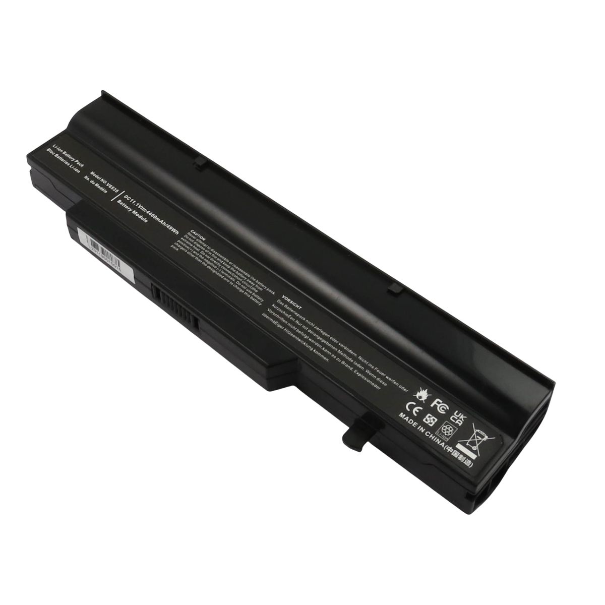 Batería de reemplazo Avizar Li-ion para Fujitsu Esprimo Mobile V5535, 11,1V 4400mAh, Negro