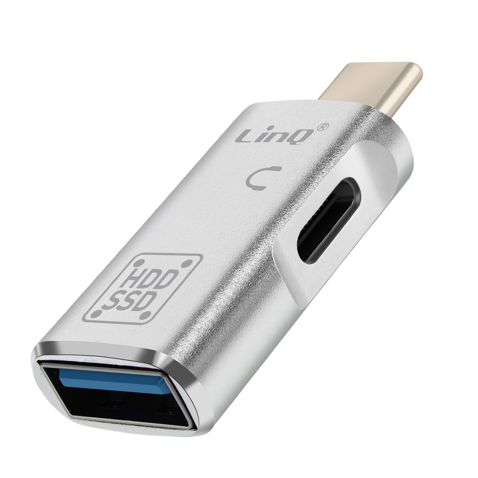 LinQ USB-C to USB-C OTG Adapter - Silver