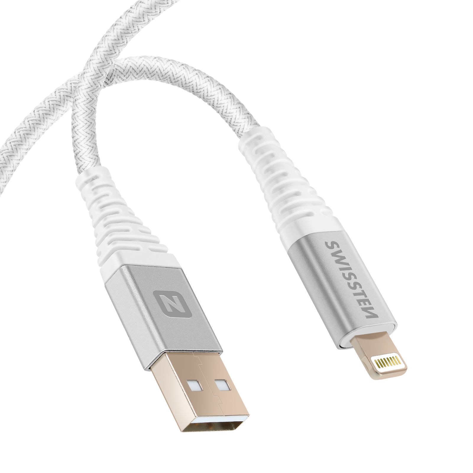 Cable USB a Lightning de Swissten, 1,5 m, Blanco