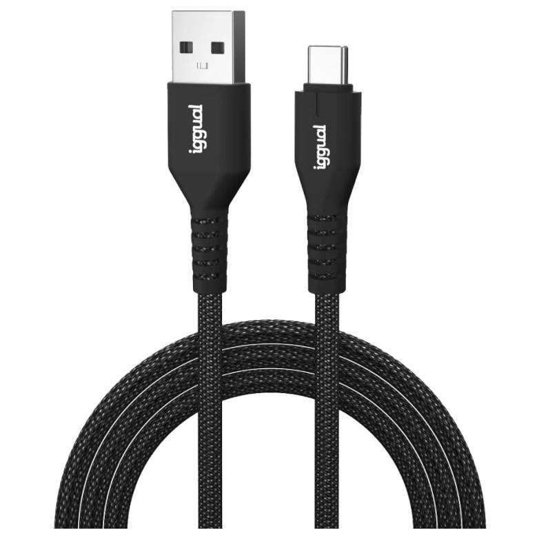 Cable USB Iggual 1m A a C Negro