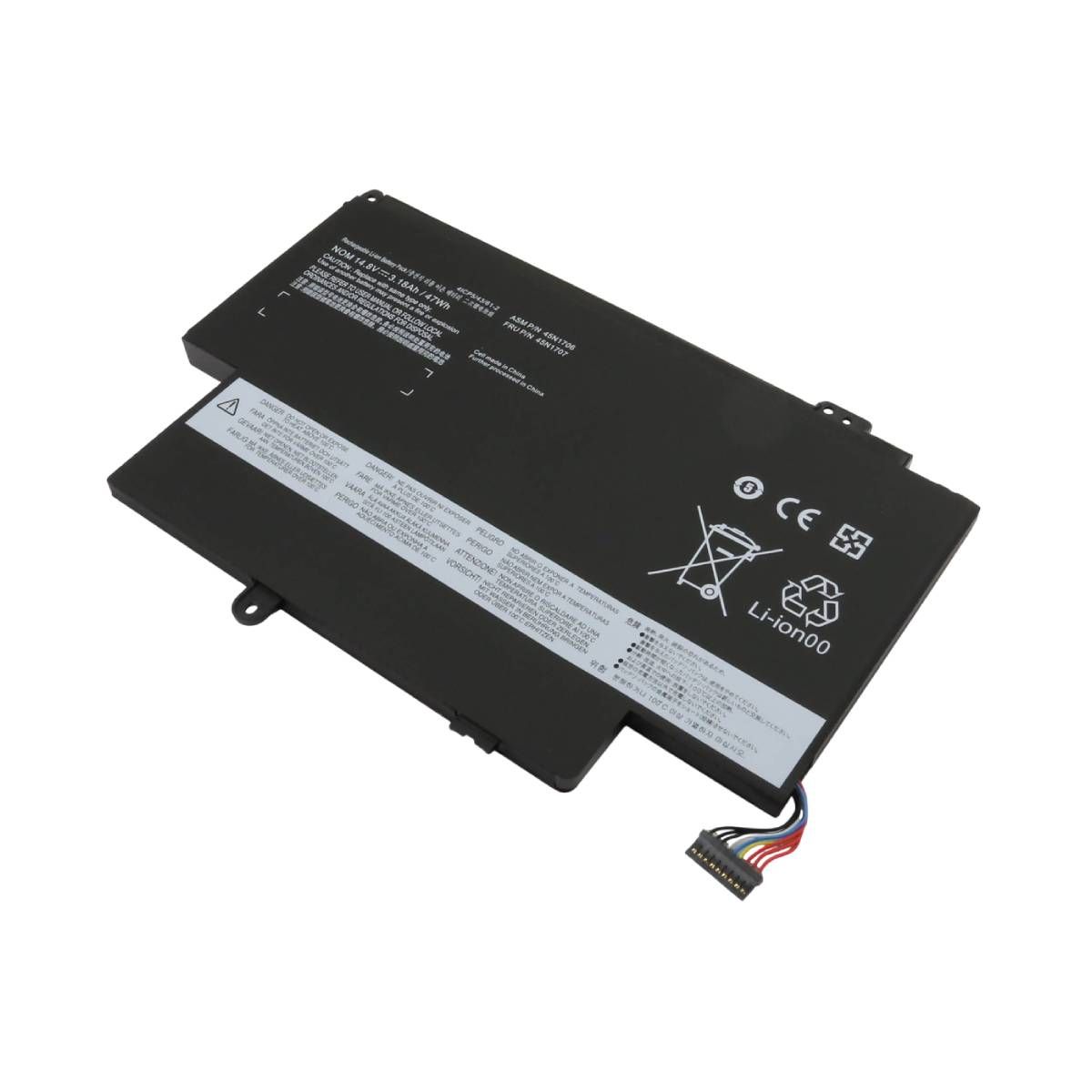 Batería para Lenovo ThinkPad S1 Yoga 12,5', 14,8V 3175mAh Li-Polímero, Negra