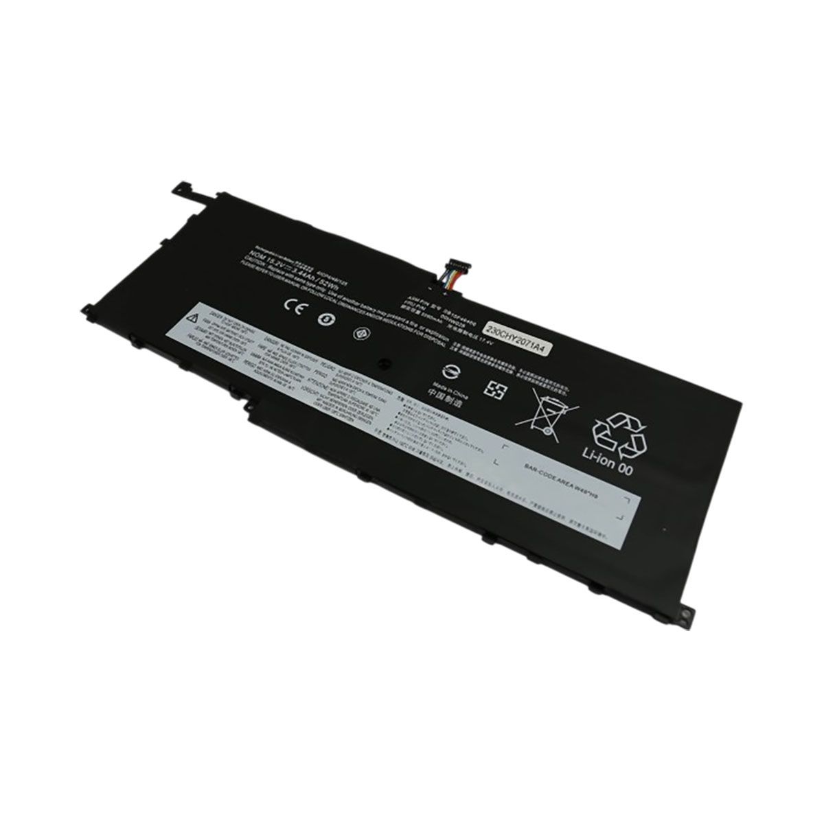 Batería Avizar de polímero de litio 3440 mAh para Lenovo ThinkPad X1 Yoga 15.2V Negra