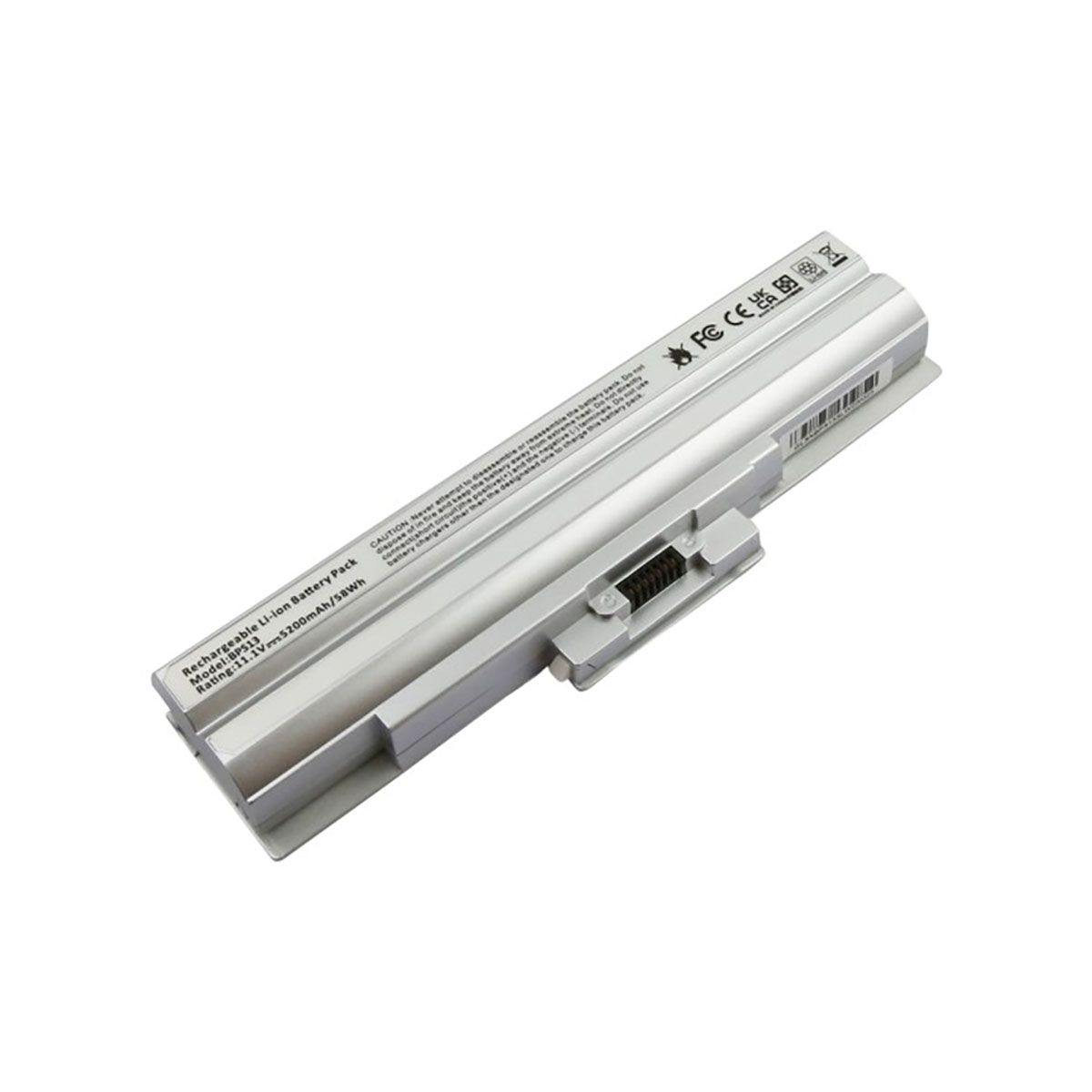Batería Avizar de 5200 mAh Li-ión para portátil Sony VAIO VGN-AW53FB, 11.1V plata