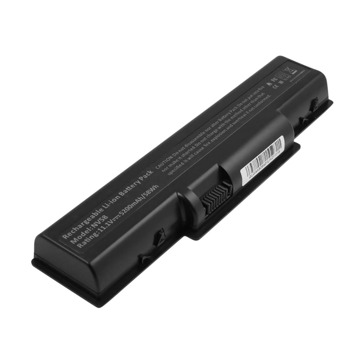 Batería de reemplazo Avizar para Acer Aspire 5732Z, Li-ión 11.1V, 5200mAh, 58Wh Negra