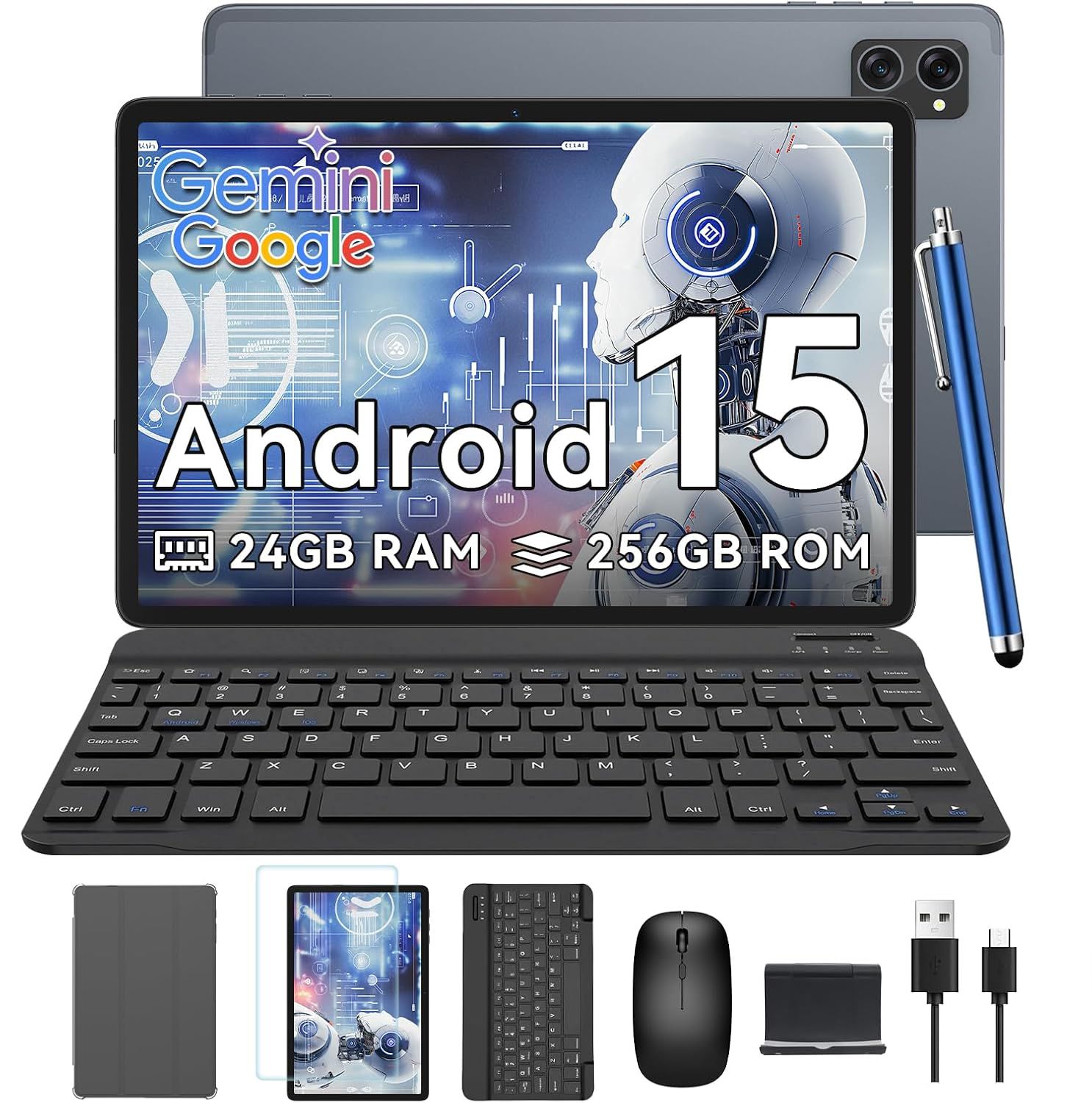 VekfulPC T20 Tablet with Keyboard, Case, Stylus and Mouse
