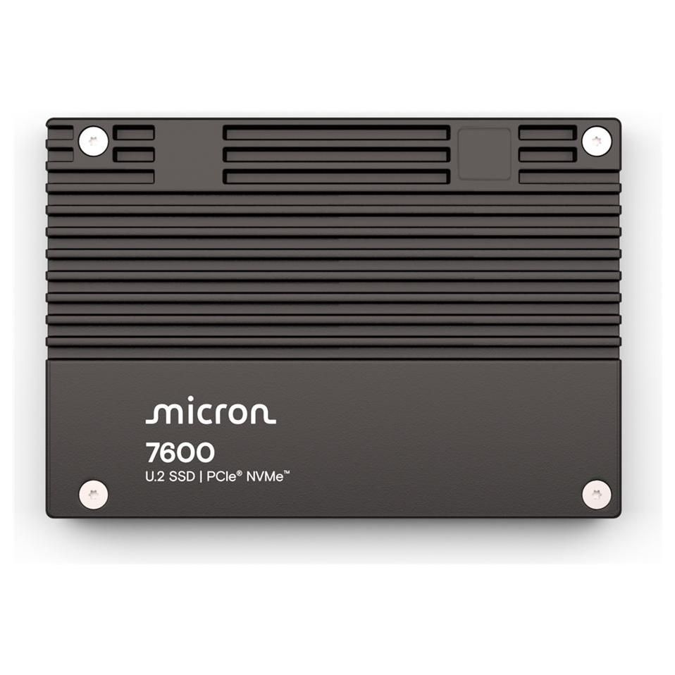 Micron 7600 PRO - SSD - Read-Intensive - Encrypted - 3.84TB - Internal - 2.5" - U.2 PCIe 5.0 x4 (NVMe) - FIPS 140-3 Level 2 - TCG Opal Encryption