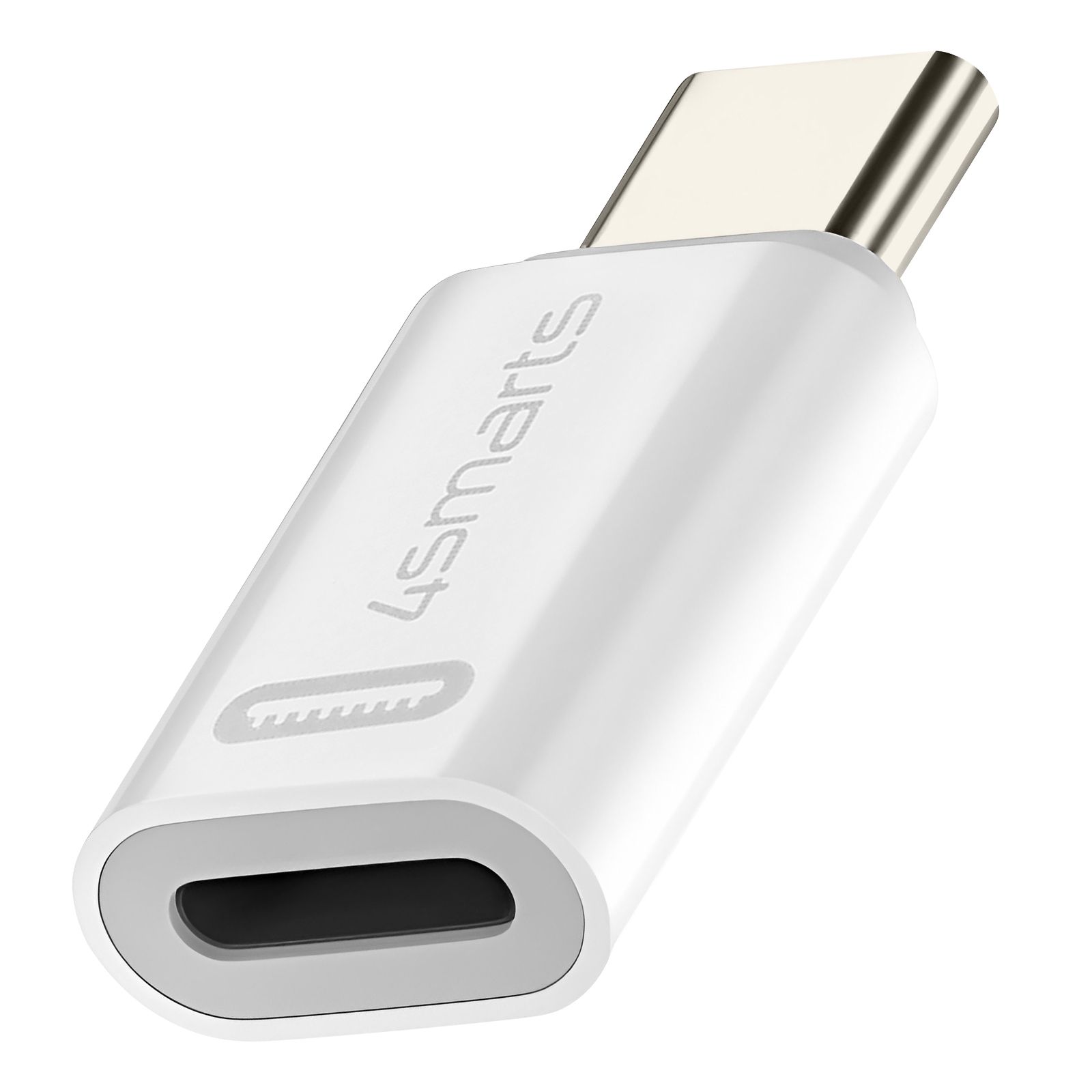 Adaptateur Lightning iPhone vers USB-C 4smarts 27W (lot de 2) - Blanc