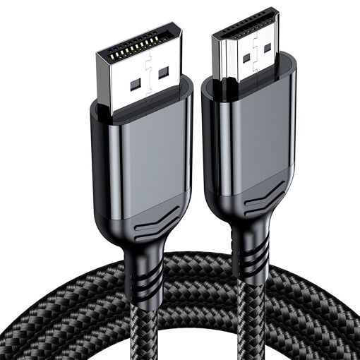 Adaptateur Câble DisplayPort vers HDMI 4K@30Hz - Transfert Audio et Vidéo Haute Définition 1,8 m