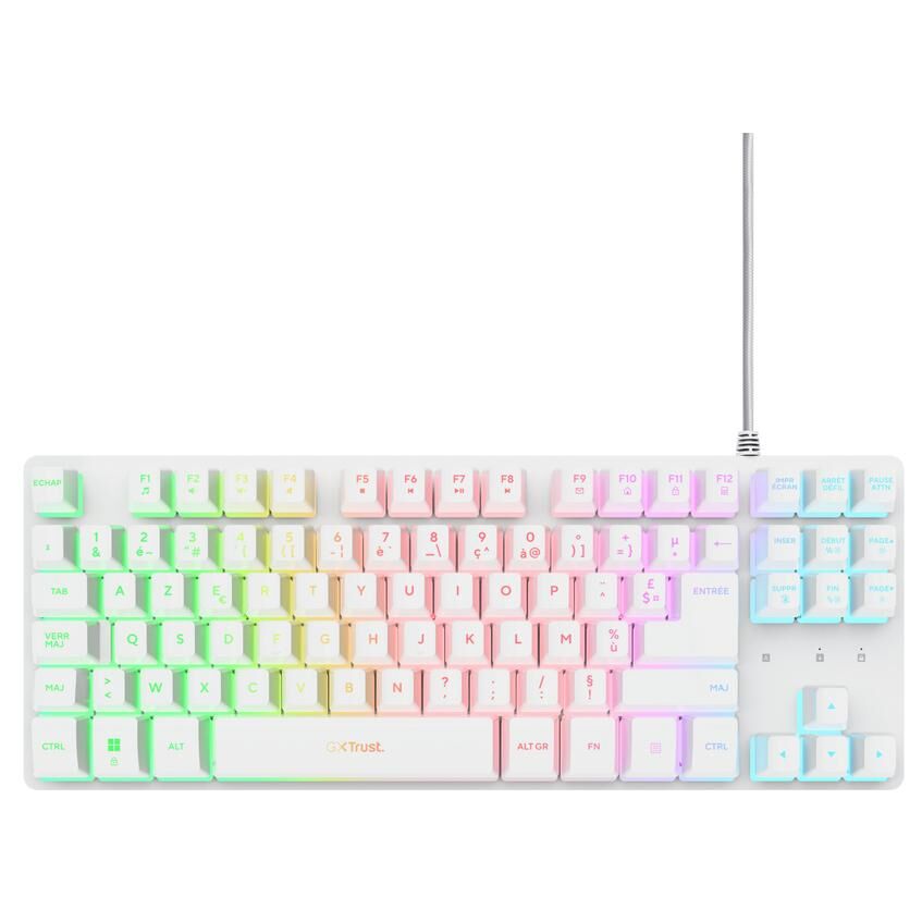 Trust GXT 833PS Thado TKL Gaming Keyboard AZERTY White