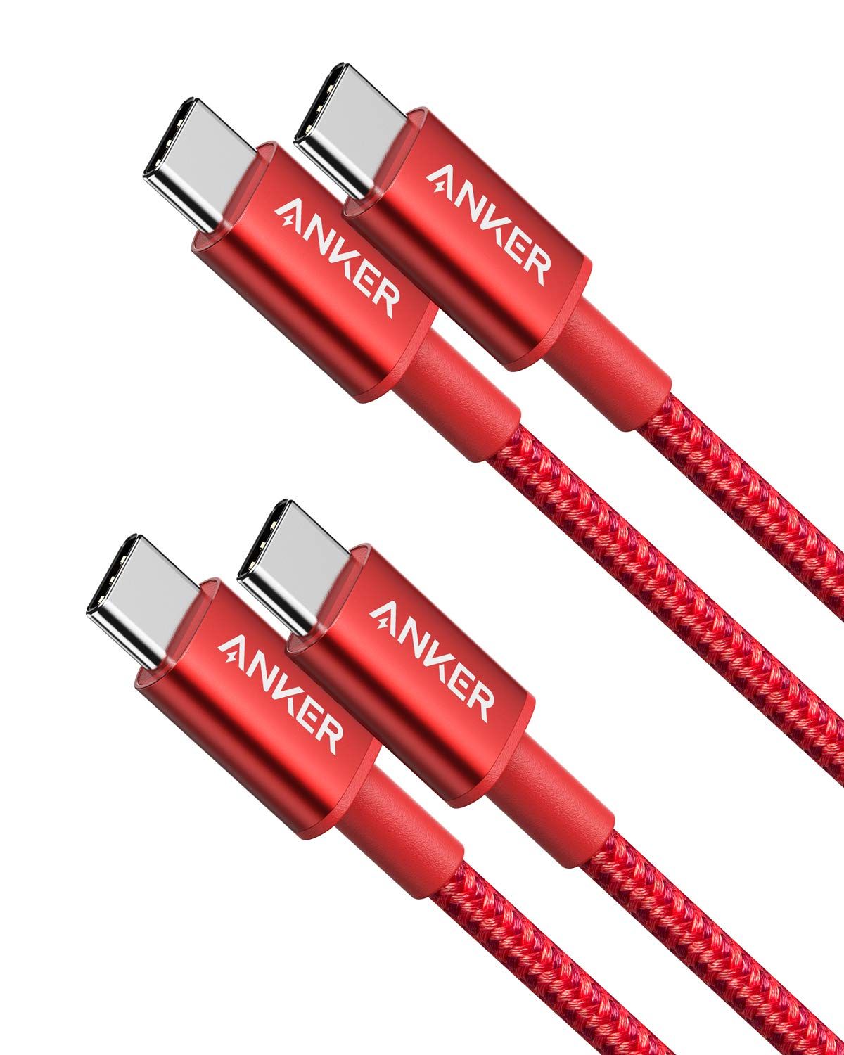 CMWX USB-C Cable, 60W (2-Pack) - Red