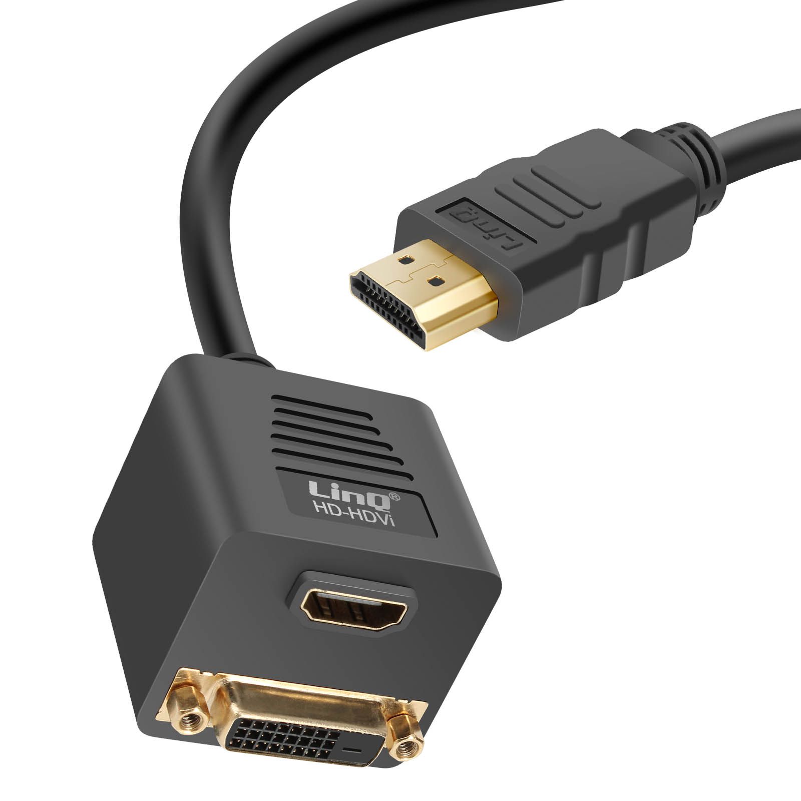 LinQ HDMI Male to DVI-D Female and HDMI Female Adapter