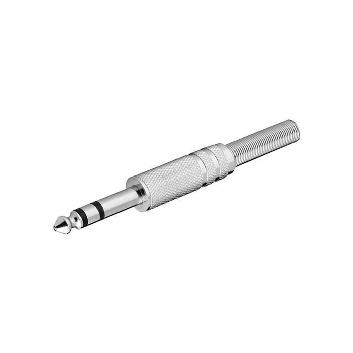 Goobay Stereo Plug, 6.35mm, Metal with Cable Protector