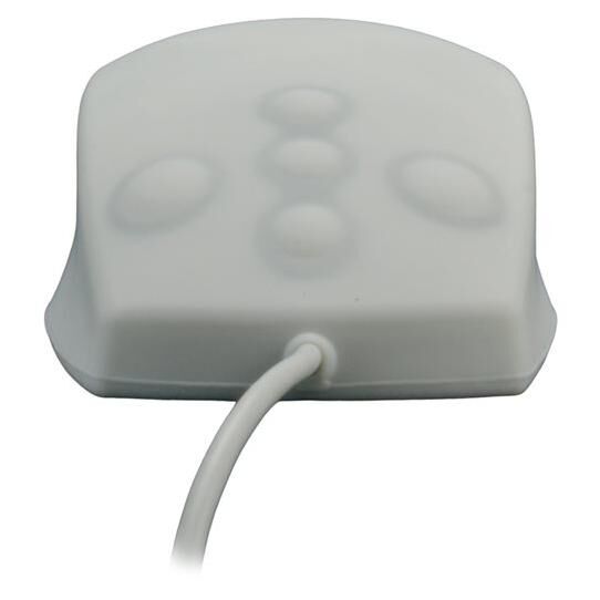 MCL Samar Optical Wired Mouse - Silicone, Waterproof, 5 Buttons, White