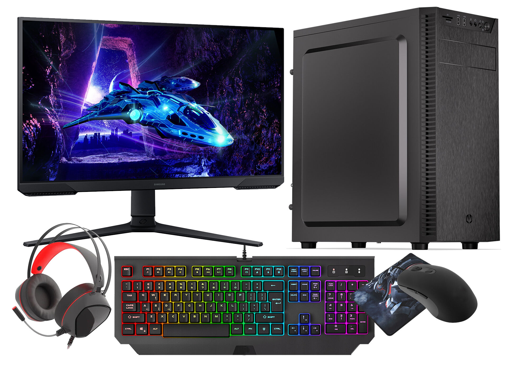 PC de juegos VIST Solid - Ryzen 5 8600G AI, 32GB RAM, AMD Radeon 760M, SSD 1TB, Pantalla LCD 24' 180Hz