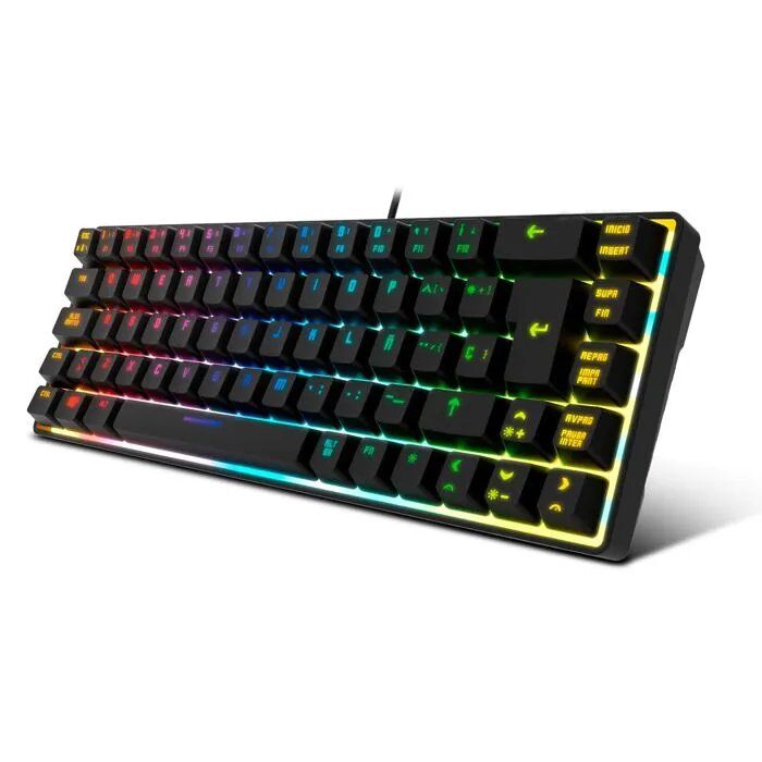 Krom Kalista Gaming Keyboard - 62% Layout - RGB Backlit Keys - Gaming Mode - N-19 Anti-Ghosting