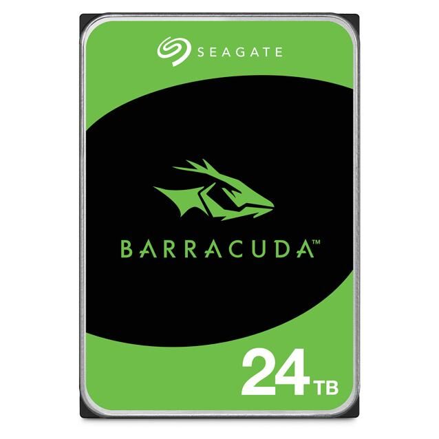Disco duro de escritorio Seagate Barracuda 24 TB - 24 TB, 7200 RPM, 512 MB de caché, 3.5" SATA