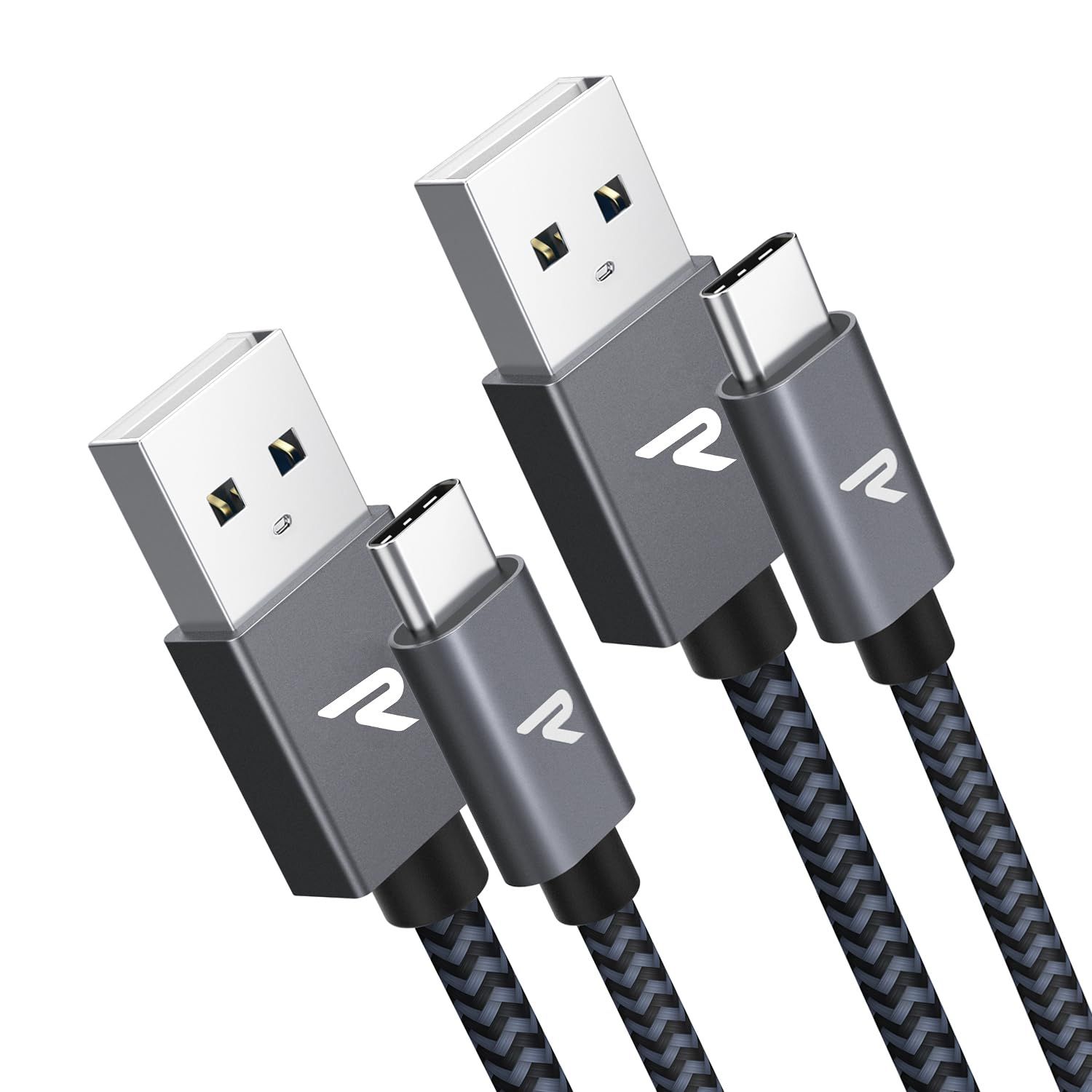 TRAHOO USB C Cable, Quick Charge 3A QC3.0, 1M Grey Stellar - Compatible with iPhone 17 Pro Max/Air/16/15, Samsung S22/S21/S20/S10, Xiaomi, Sony