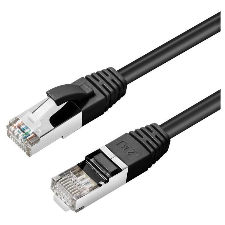 MicroConnect Cat6 S/FTP Cable, 0.25m, Black