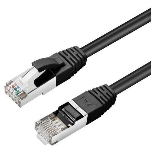 MicroConnect Cat6 S/FTP Cable, 0.25m, Black
