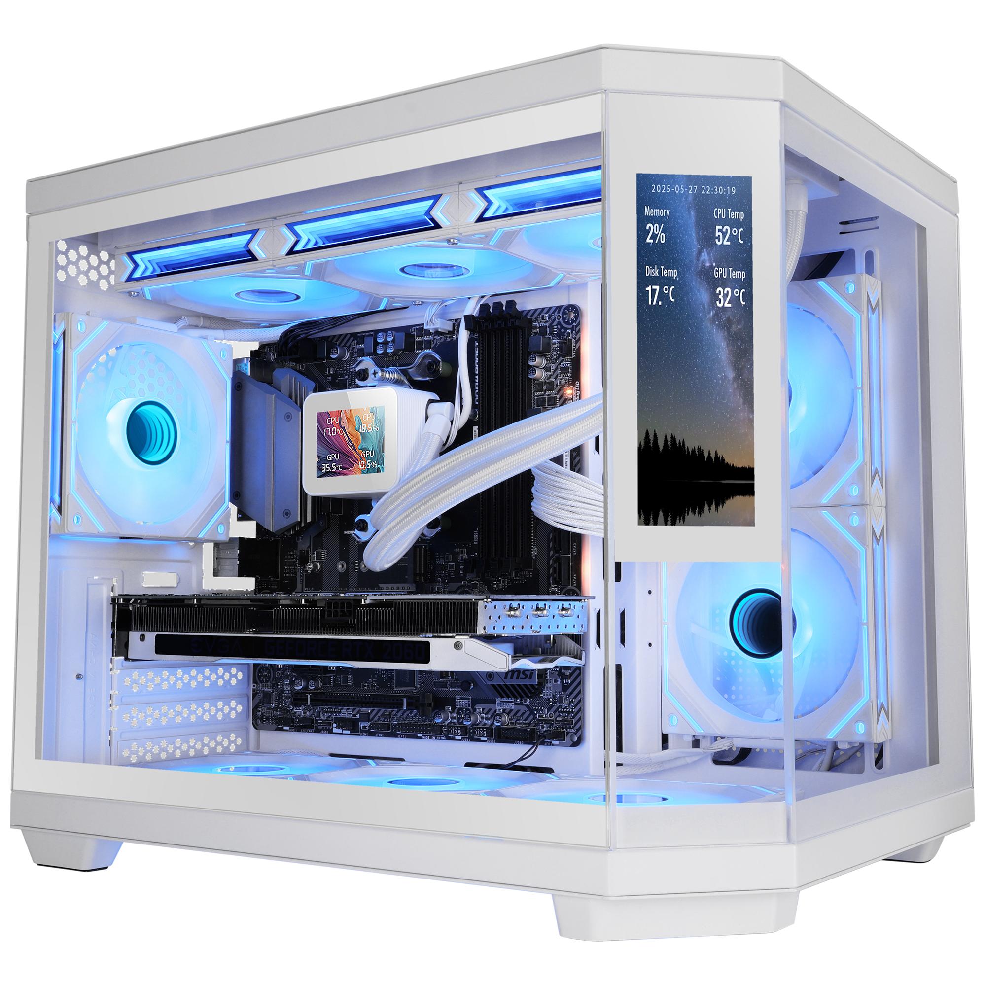 Mars Gaming Mini Tower PC - Core LCDM W, White