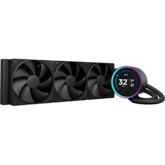 Kit de refrigeración líquida NZXT Kraken Elite 360 con pantalla IPS, 360 mm Negro