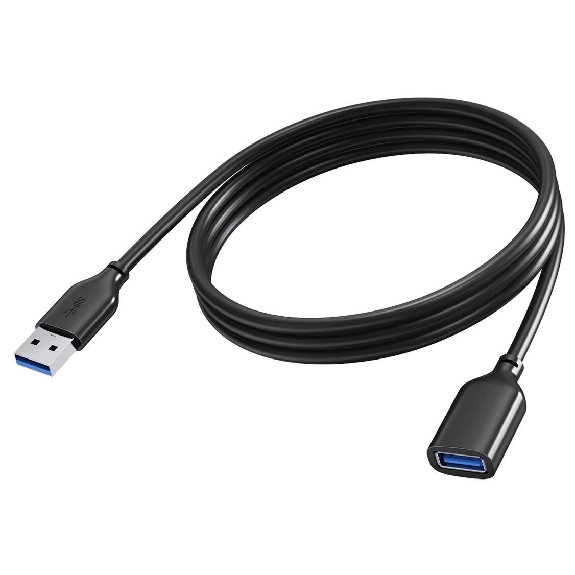 Vision USB 3.0 Cable Extension - 2m, Black