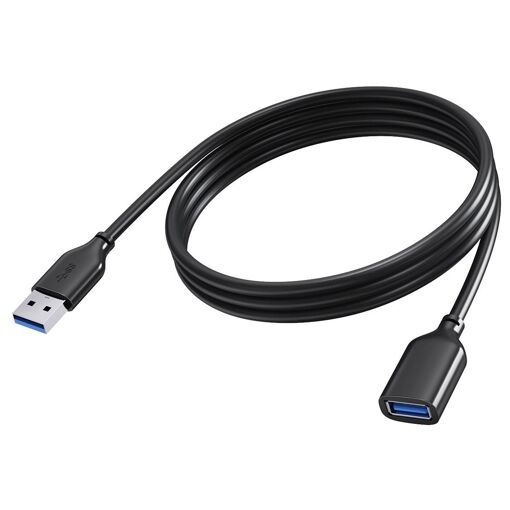 Prolongateur de câble USB Vision - 2 m, Noir