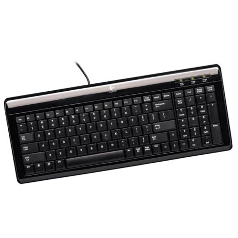 Logitech Ultra-Flat AZERTY Black USB Keyboard Y-BP62a 867673-0100 104 Keys