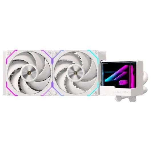Einarex 240mm Liquid Cooling RGB Fans (White Infinite Mirror, 2 Ventiladores)