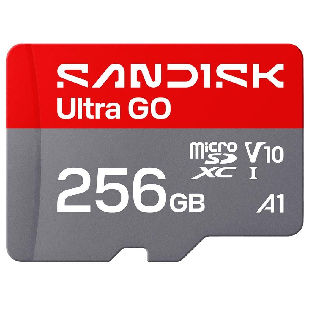 SanDisk Ultra GO - Carte mémoire flash - 256 Go - A1 / UHS-I U1 / Class10 - microSDXC UHS-I