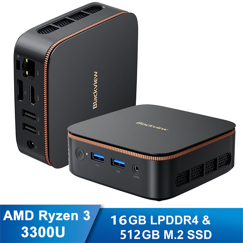 Blackview MP20 Mini PC - AMD Ryzen 3 3300U, 3.5GHz, 16GB DDR4, 512GB SSD