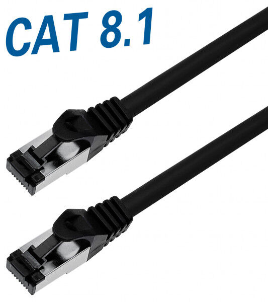 Transmedia Network Cable TI 29-1.5m, Black, Cat8.1 S/FTP (S-STP)